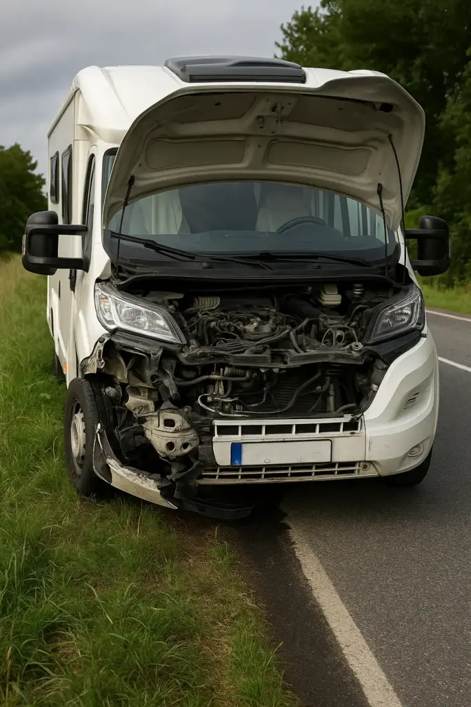 Wohnmobil mit Motorschaden